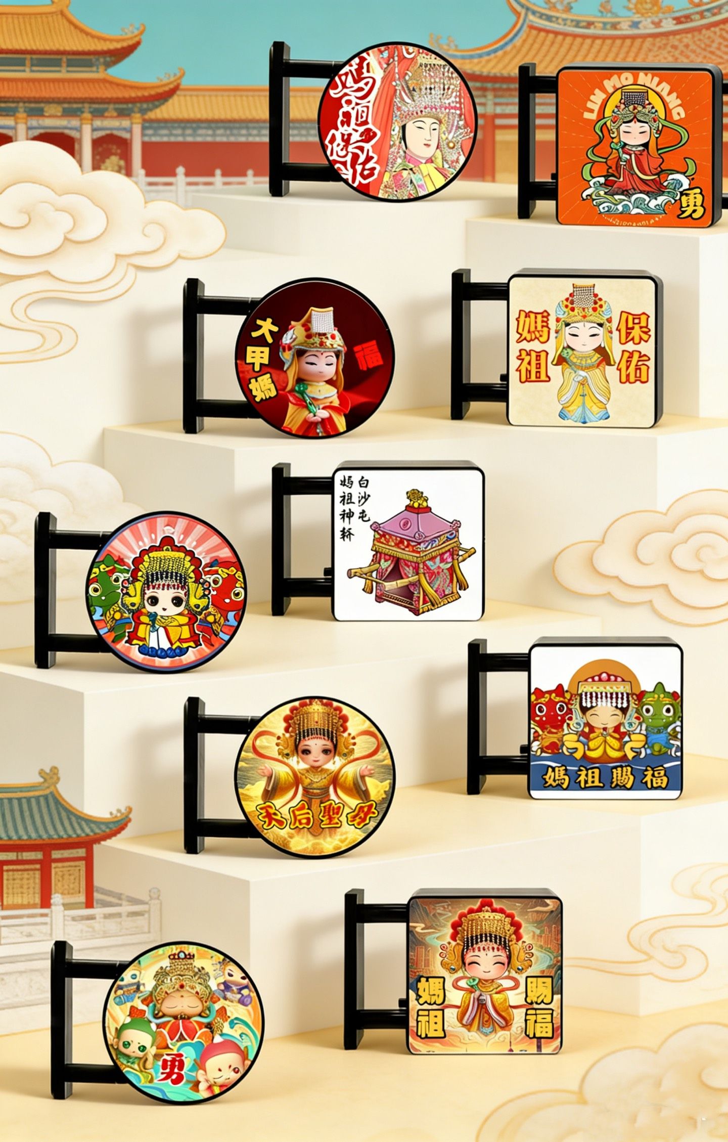【迷你台系列】創意臺灣媽祖賜福霓虹燈箱